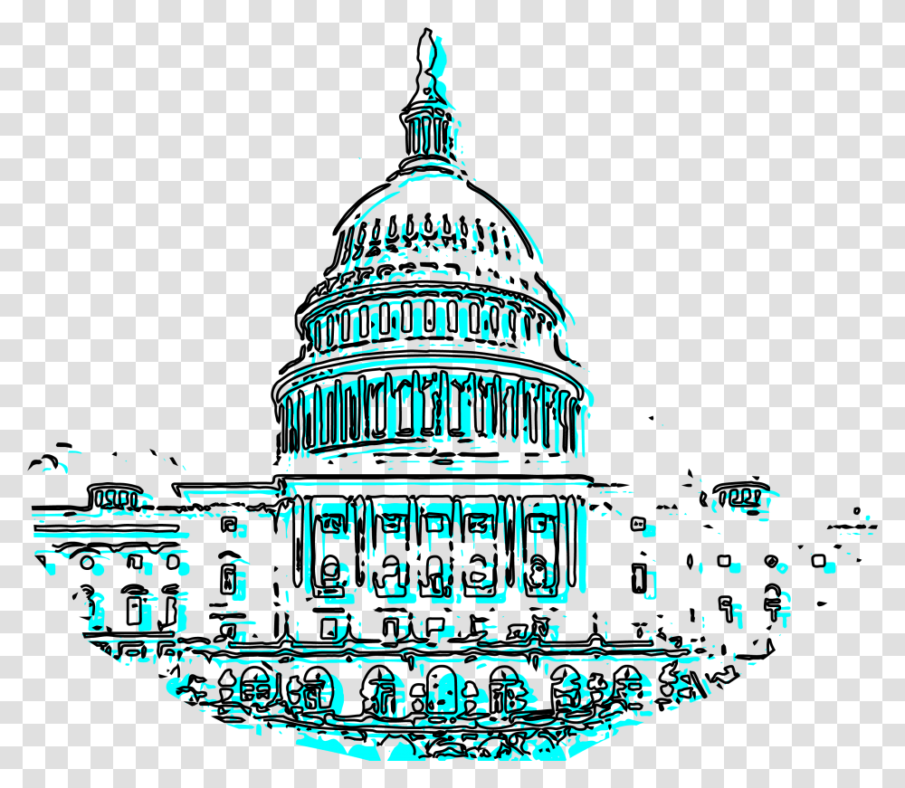 Us Capitol By Blake Anderson Washington Illustration Free, Dome, Architecture, Building, Lighting Transparent Png