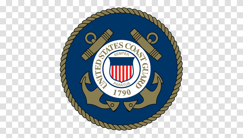Us Coast Guard Emblem Clip Art Clipart, Logo, Trademark, Badge Transparent Png