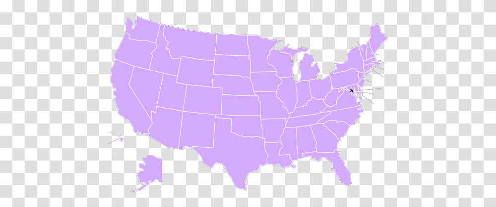 Us Color Map With State Names Svg Clip Arts Many Delegates Does California Have, Diagram, Atlas, Plot, Person Transparent Png