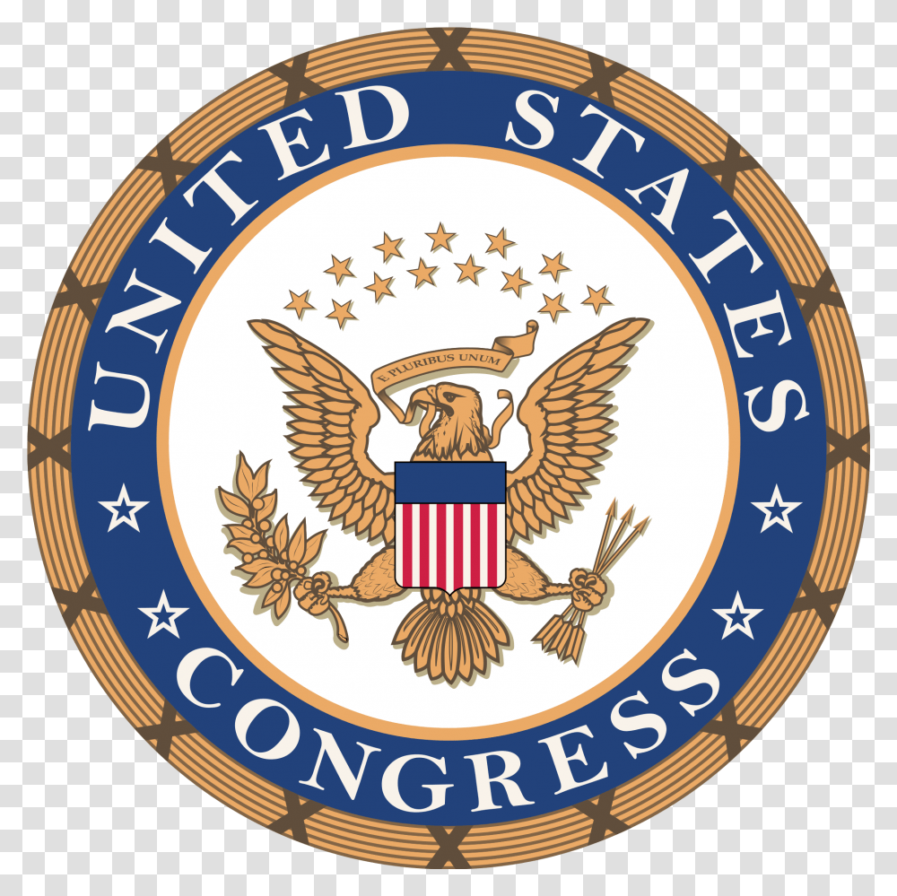 Us Congress Logo Congressional Seal, Symbol, Trademark, Badge, Emblem Transparent Png