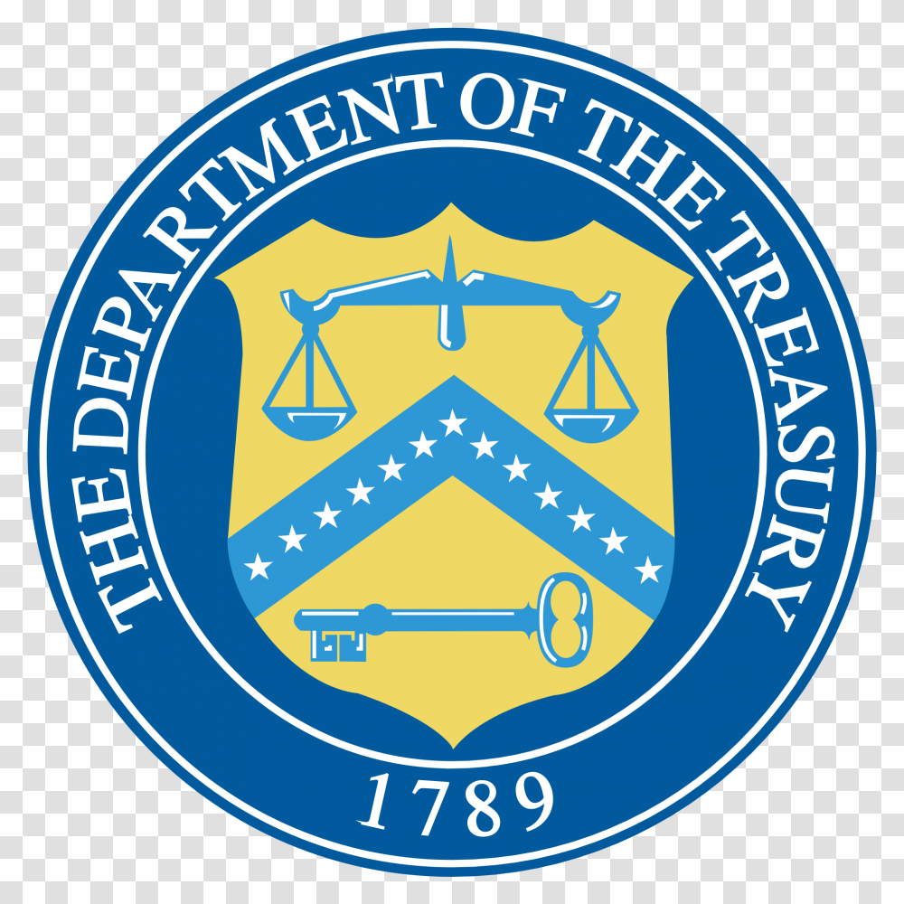 Us Department Of The Treasury Seal Department Of The Treasury, Logo, Trademark, Badge Transparent Png
