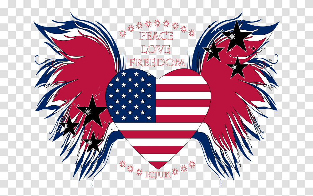 Us Flag Clip Art Heart Usa Flag, American Flag, Label Transparent Png