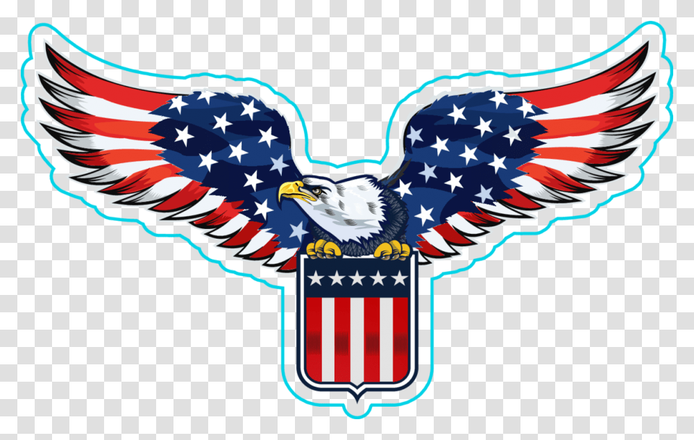 Us Flag Clipart American Flag Eagle Clipart, Logo, Trademark, Emblem Transparent Png