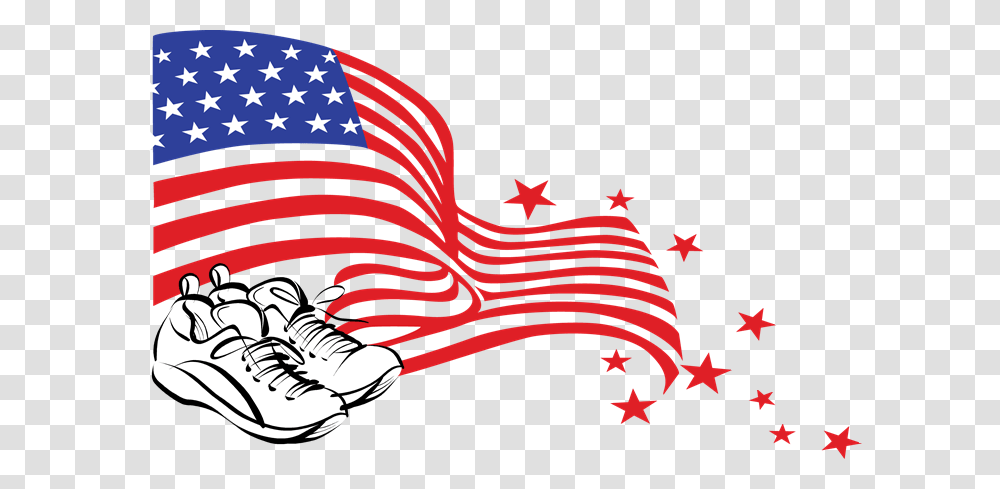 Us Flag Waving Clipart, American Flag Transparent Png