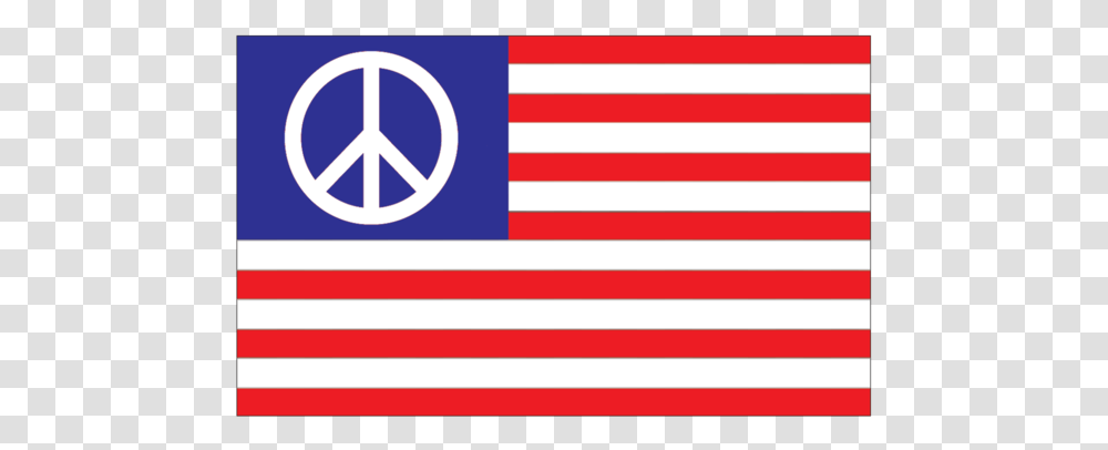 Us Flag With Peace Sign, American Flag Transparent Png