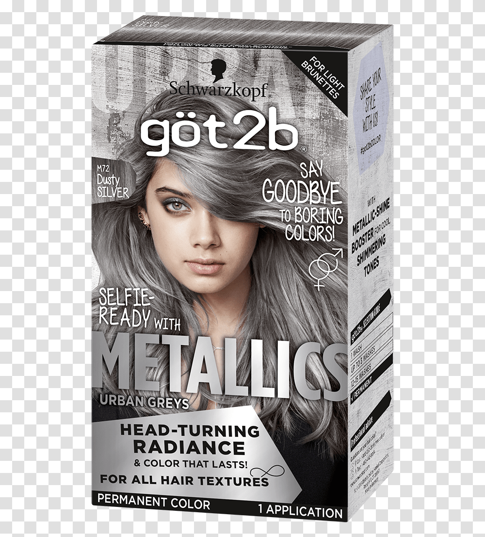 Us G2b Metallics Le Pd 72 Got2b Metallic Hair Dye, Magazine, Tabloid, Person, Human Transparent Png