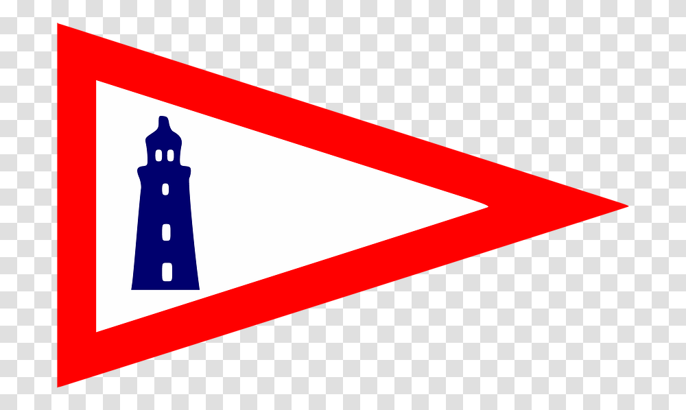 Us Lighthouse Service Flag, Triangle, Sign, Arrowhead Transparent Png