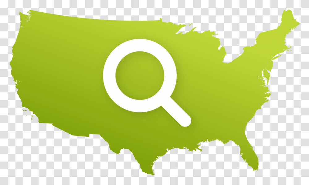 Us Map Clipart Download Background Us Map, Magnifying, Green Transparent Png