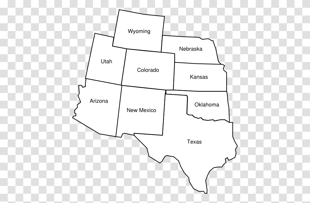 Us Map Outline Map Of Colorado And Surrounding States, Plot, Diagram, First Aid, Plan Transparent Png