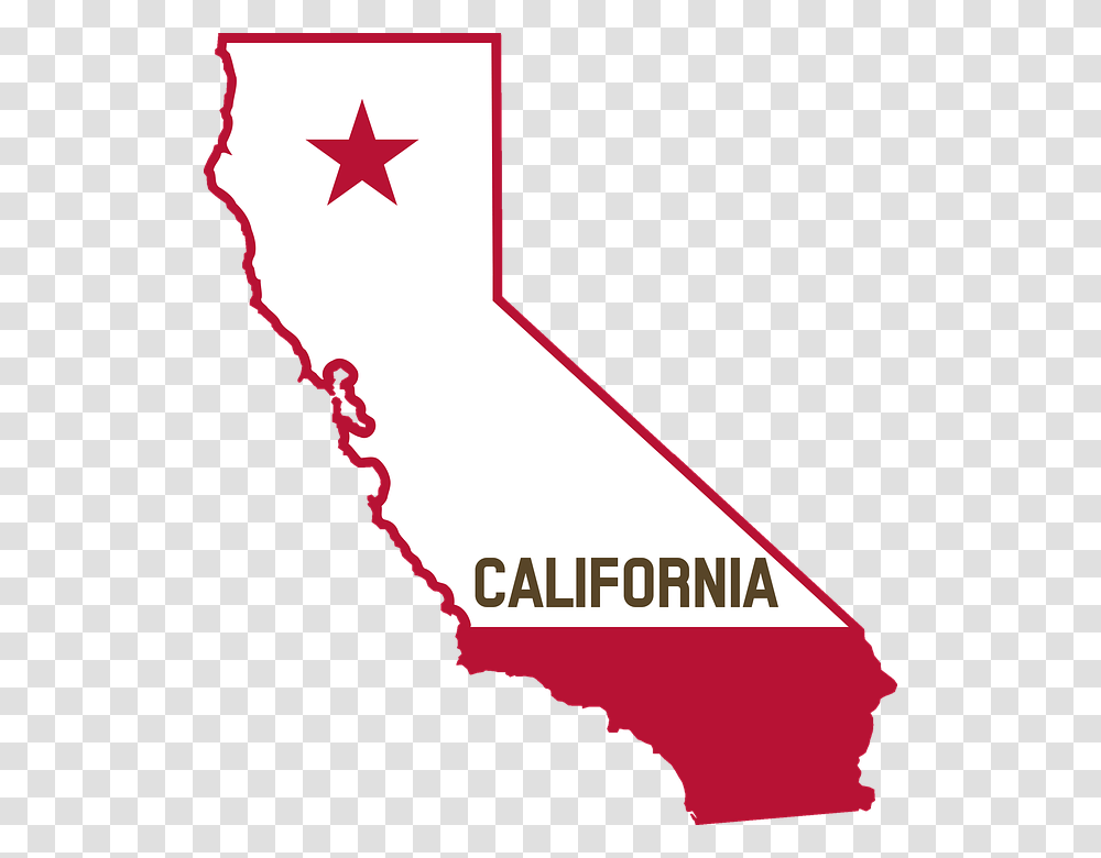 Us Maps Clipart State Of California, Hand, Star Symbol, Poster Transparent Png