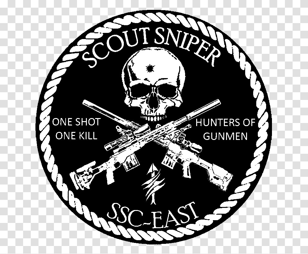 Us Marine Corps Scout Sniper School Logo Usmc Scout Sniper Logo, Emblem, Pirate, Trademark Transparent Png