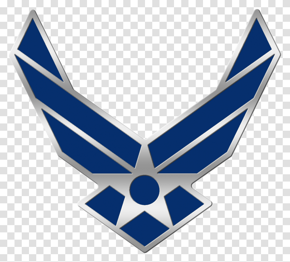 Us Military Air Force Logos Clipart Download Air Force Logo Blue, Emblem, Star Symbol, Trademark Transparent Png