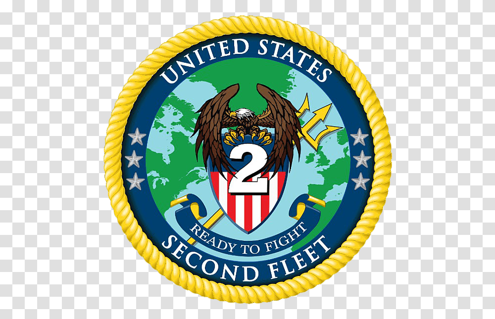 Us Navy Second Fleet Logo, Trademark, Badge, Emblem Transparent Png