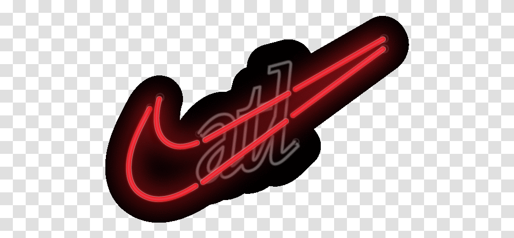 Us Nike Football Red Nike Neon Logo Art, Light Transparent Png