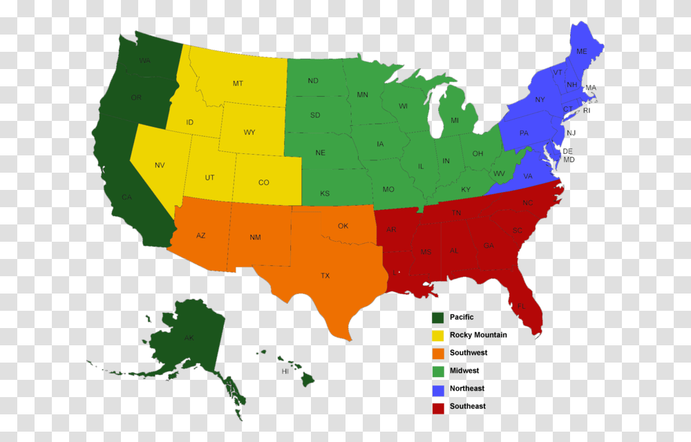 Us Regional Calvin Coolidge Electoral Map, Diagram, Plot, Atlas, Poster Transparent Png