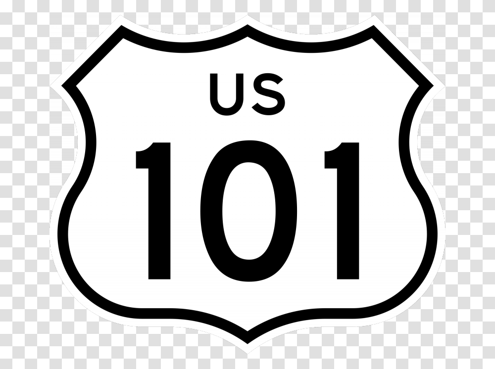 U.s. Route 101 In California, Number, Stencil Transparent Png