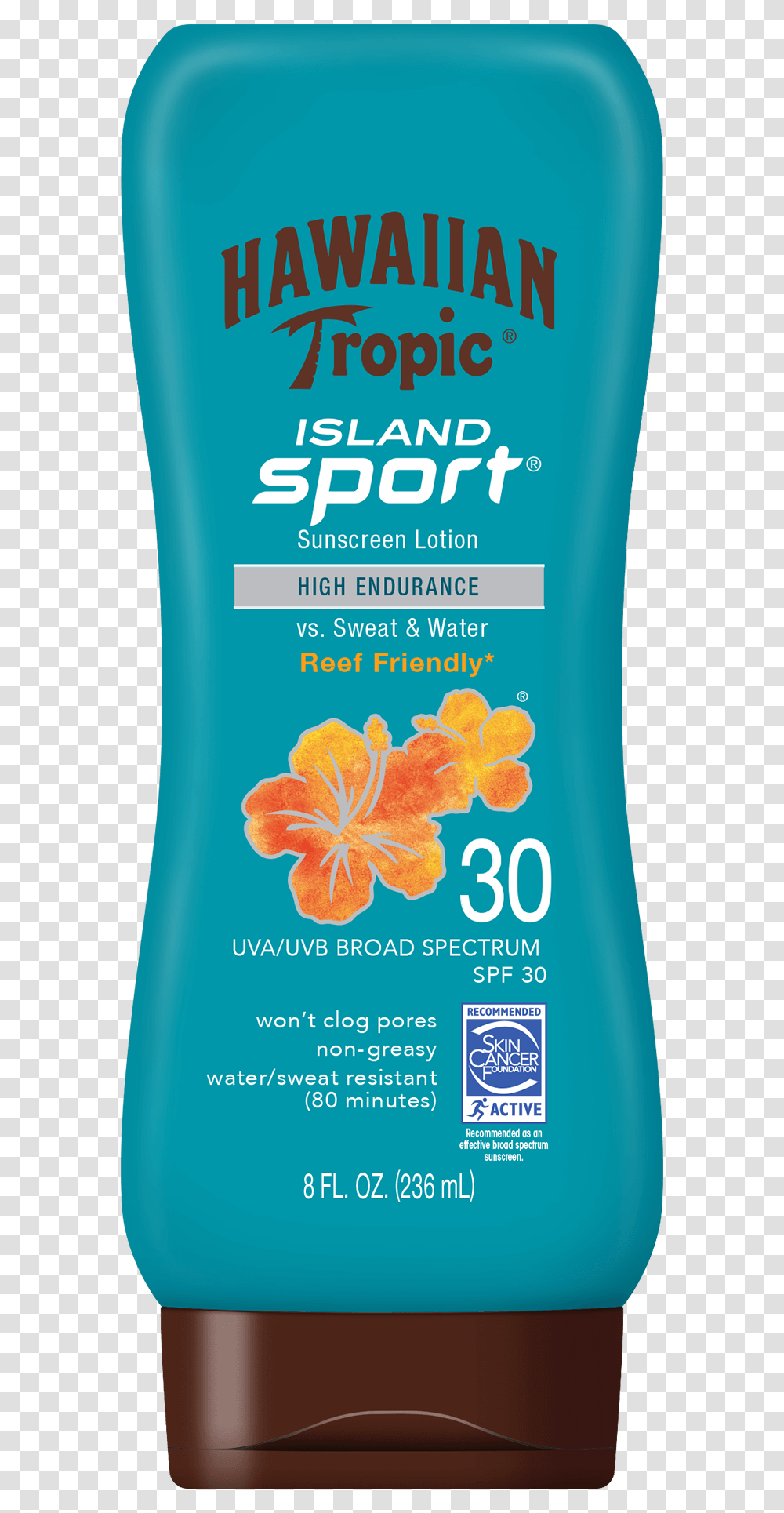 Us Sc Ht Ht Island Sport Lotion Spf30 8oz Hawaiian Tropic Island Sport, Sunscreen, Cosmetics, Bottle Transparent Png