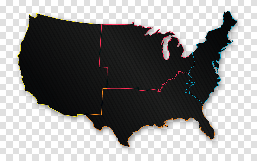 Us States Clipart Techflourish Background North And South Split, Nature, Outdoors, Sea, Water Transparent Png