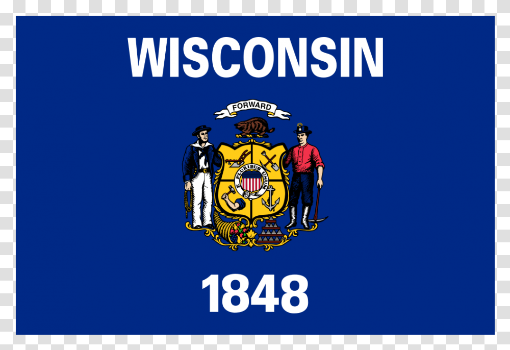 Us Wi Wisconsin Flag Icon Wisconsin State Flag, Person, Poster, Advertisement, Paper Transparent Png