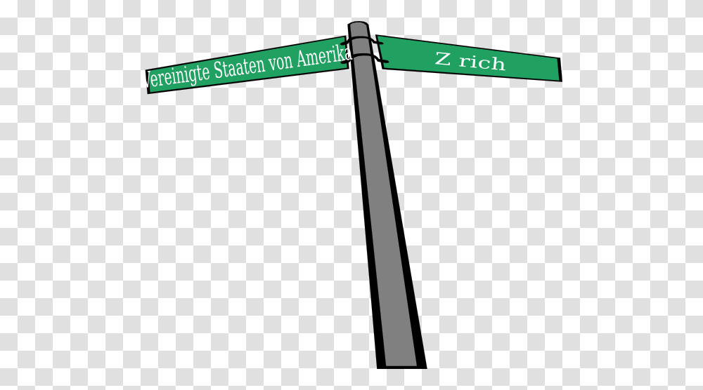 Us Zurich Street Sign Clip Art, Construction Crane, Utility Pole, Arrow Transparent Png