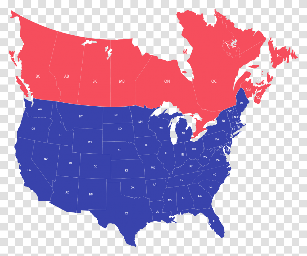 Usa And Canada Map, Outdoors, Plot Transparent Png