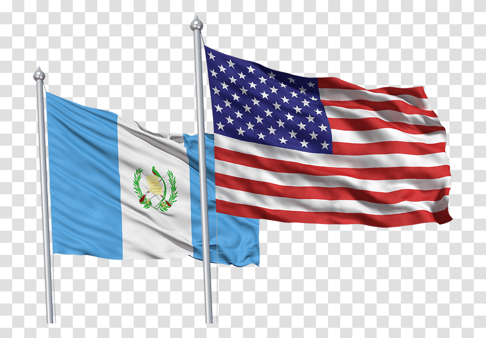 Usa And Guatemala Flags, American Flag Transparent Png