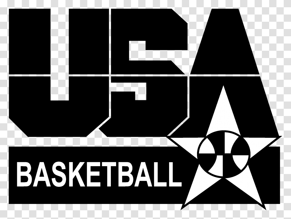Usa Basketball Logo Black And White Usa Basketball Black And White, Star Symbol Transparent Png