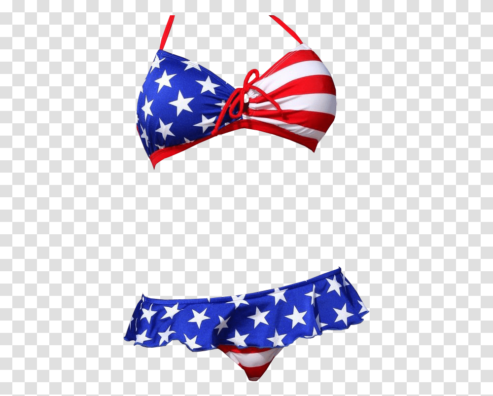 Usa Bikini Top And Bottoms Background Bikini, Flag, Apparel Transparent Png