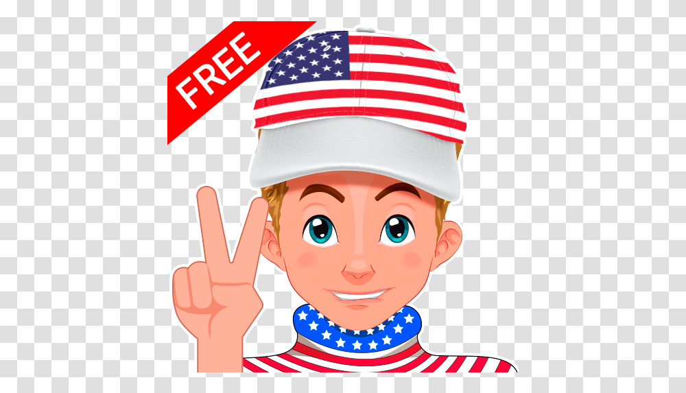 Usa Boy Whatsapp Stickers Free Apps On Google Play Clip Art, Clothing, Apparel, Person, Human Transparent Png