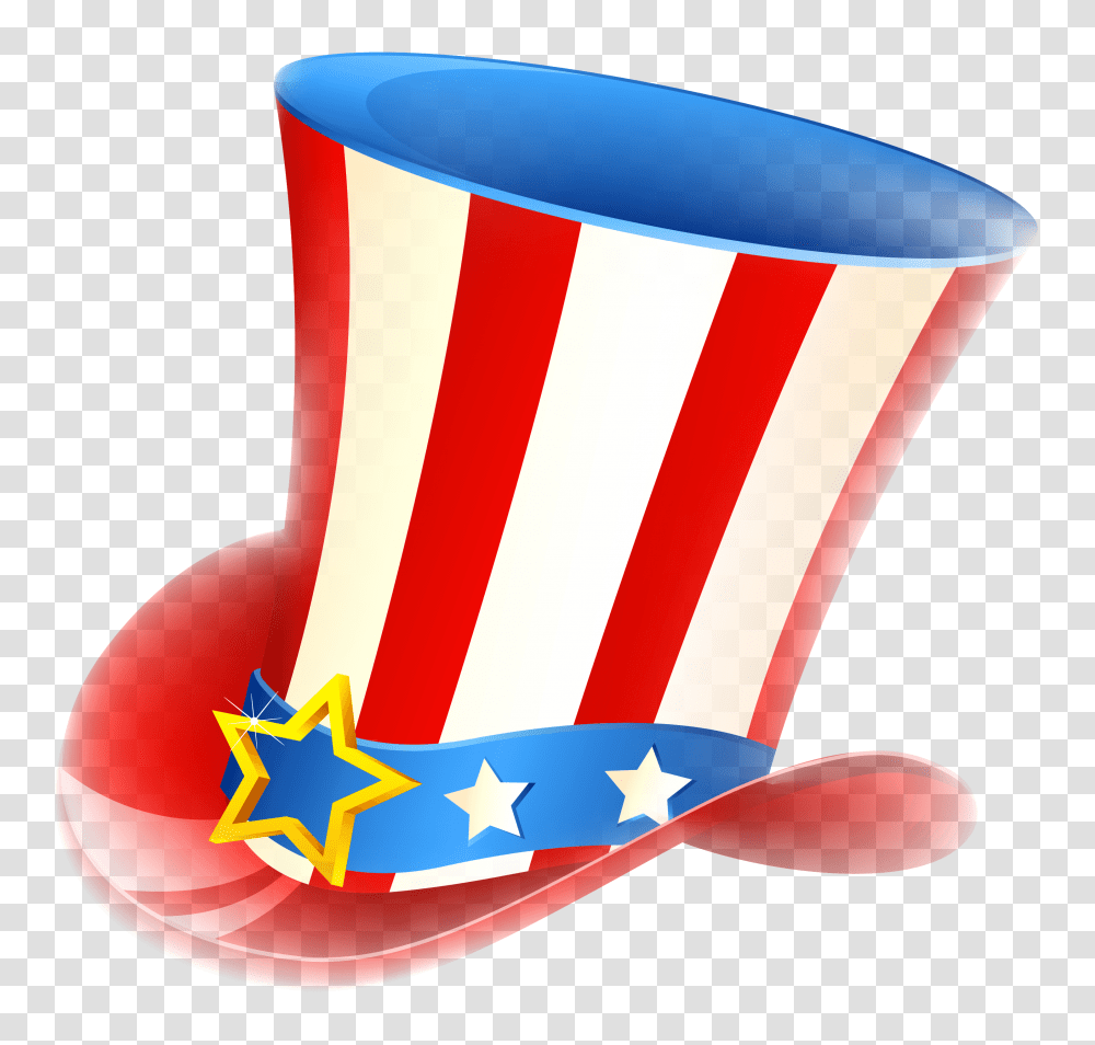 Usa Clipart Hat, Flag, Coffee Cup Transparent Png