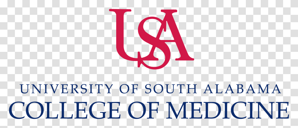 Usa College Of Medicine Centered Logo University Of South Alabama, Alphabet, Sign Transparent Png