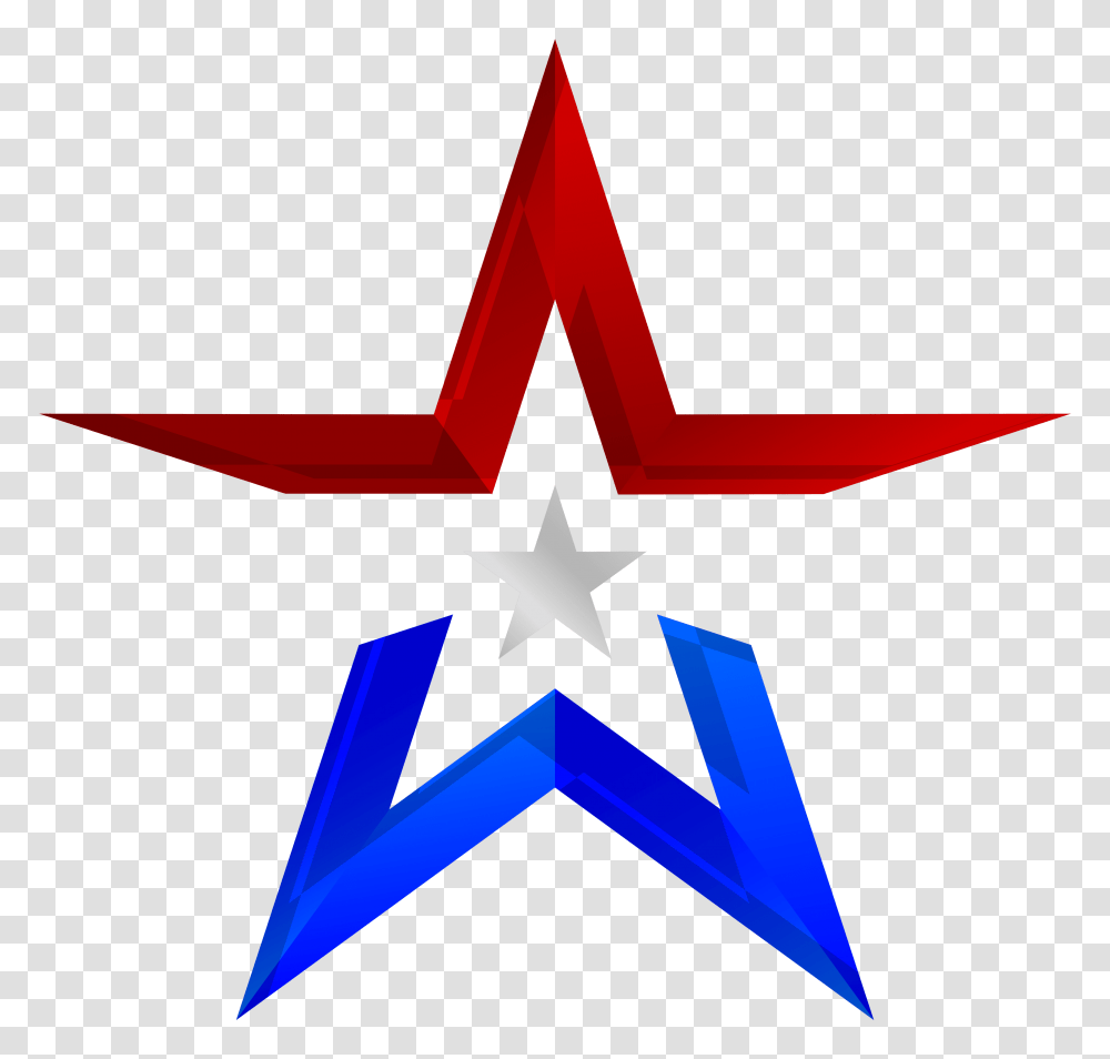 Usa Colors Star Clip Art Image, Star Symbol, Cross Transparent Png