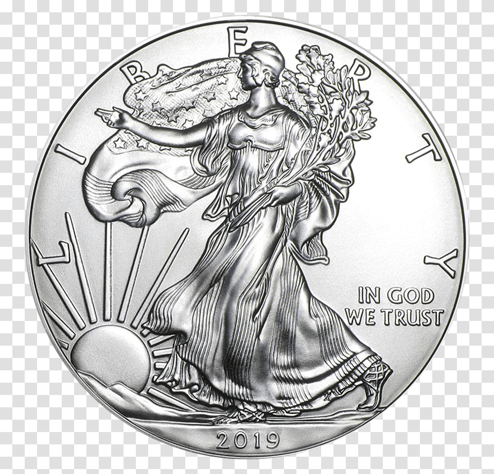 Usa Eagle, Coin, Money, Silver, Person Transparent Png