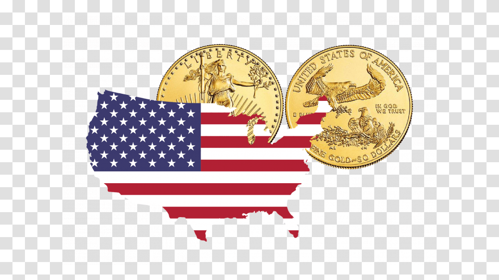 Usa Eagle, Flag, American Flag, Gold Transparent Png
