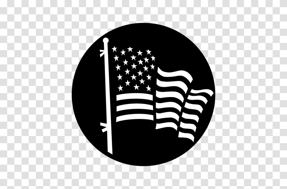 Usa Flag Black And White Circle Black And White American Flag Transparent Png