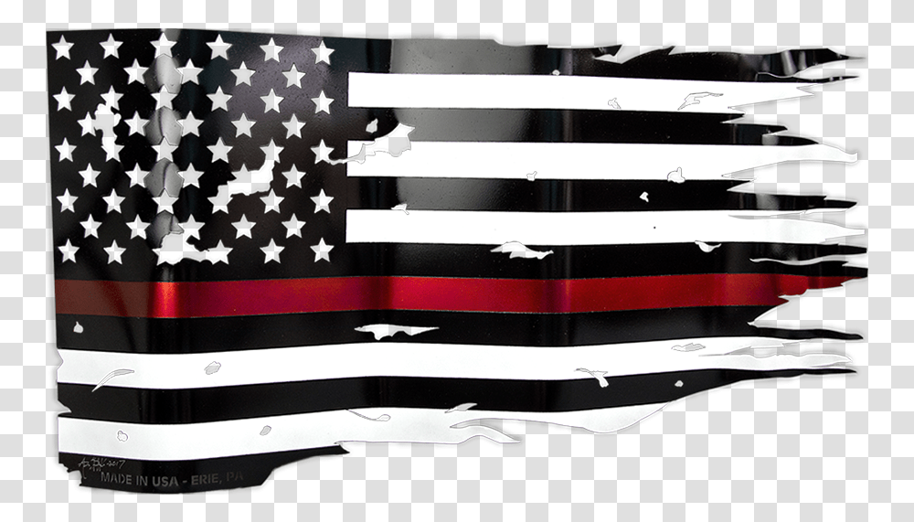 Usa Flag Black And White & Clipart Free Thin Red Line Flag, Piano, Bumper, Vehicle, Transportation Transparent Png