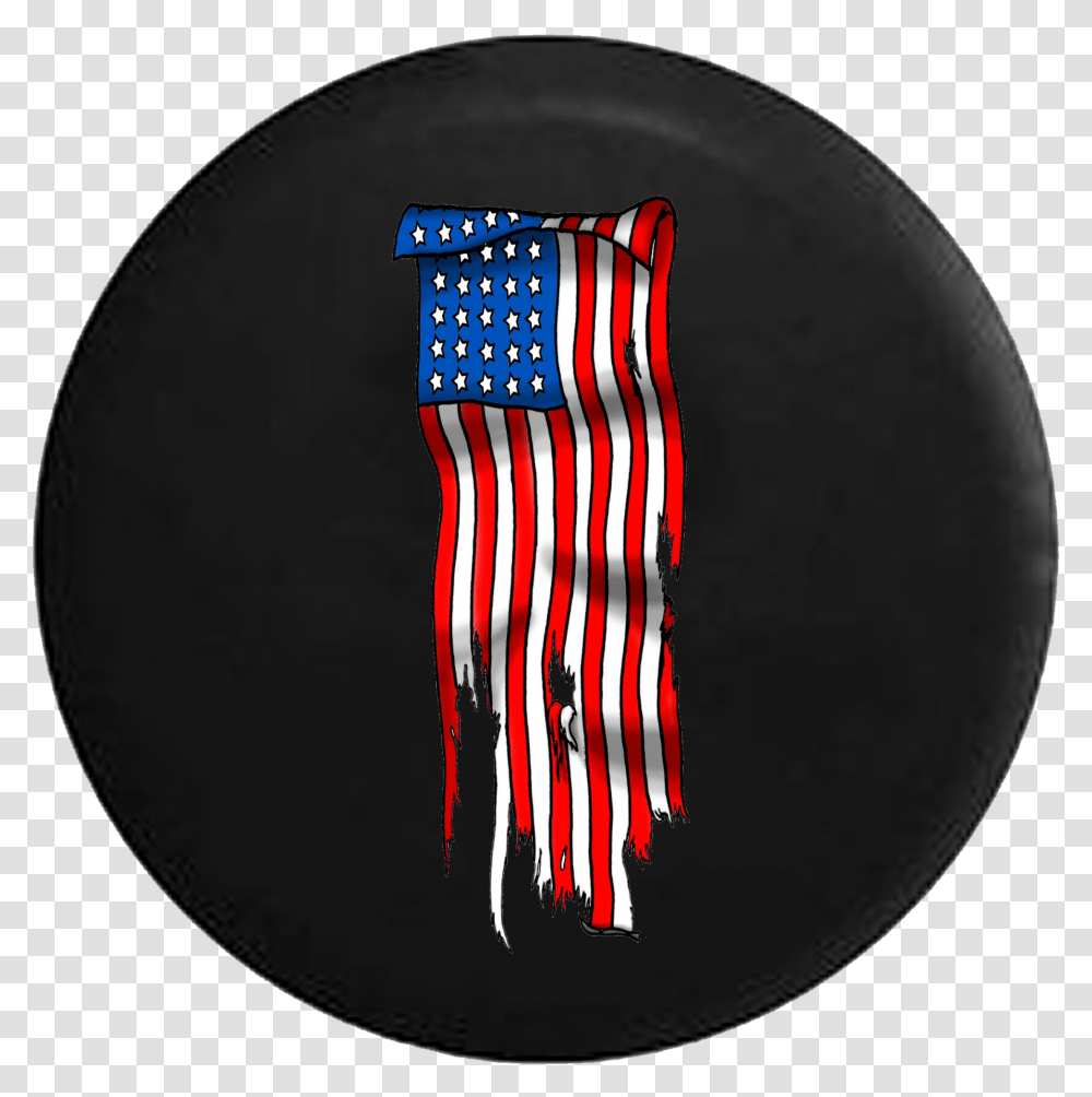 Usa Flag Clip Art Vertical Tattered American Flag, Logo, Hat Transparent Png
