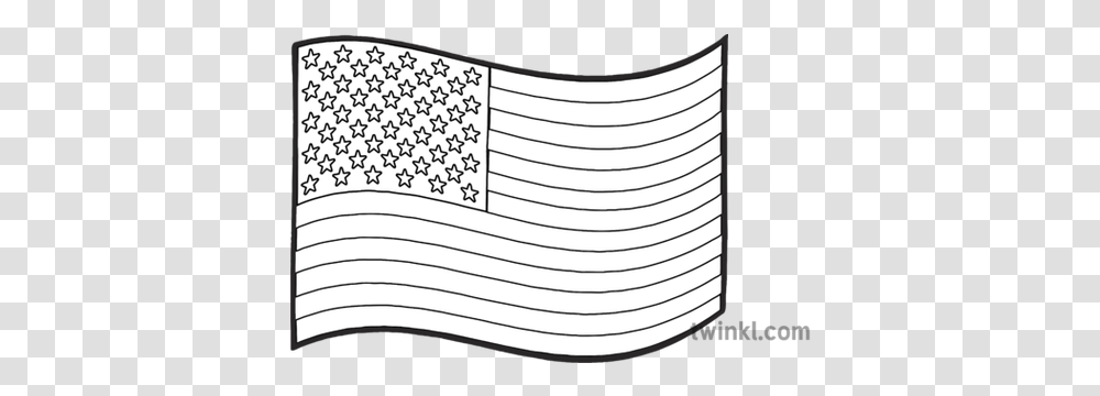 Usa Flag Emoji Newsroom Ks2 Black And White Rgb Illustration Line Art, Label, Text, Rug, Symbol Transparent Png