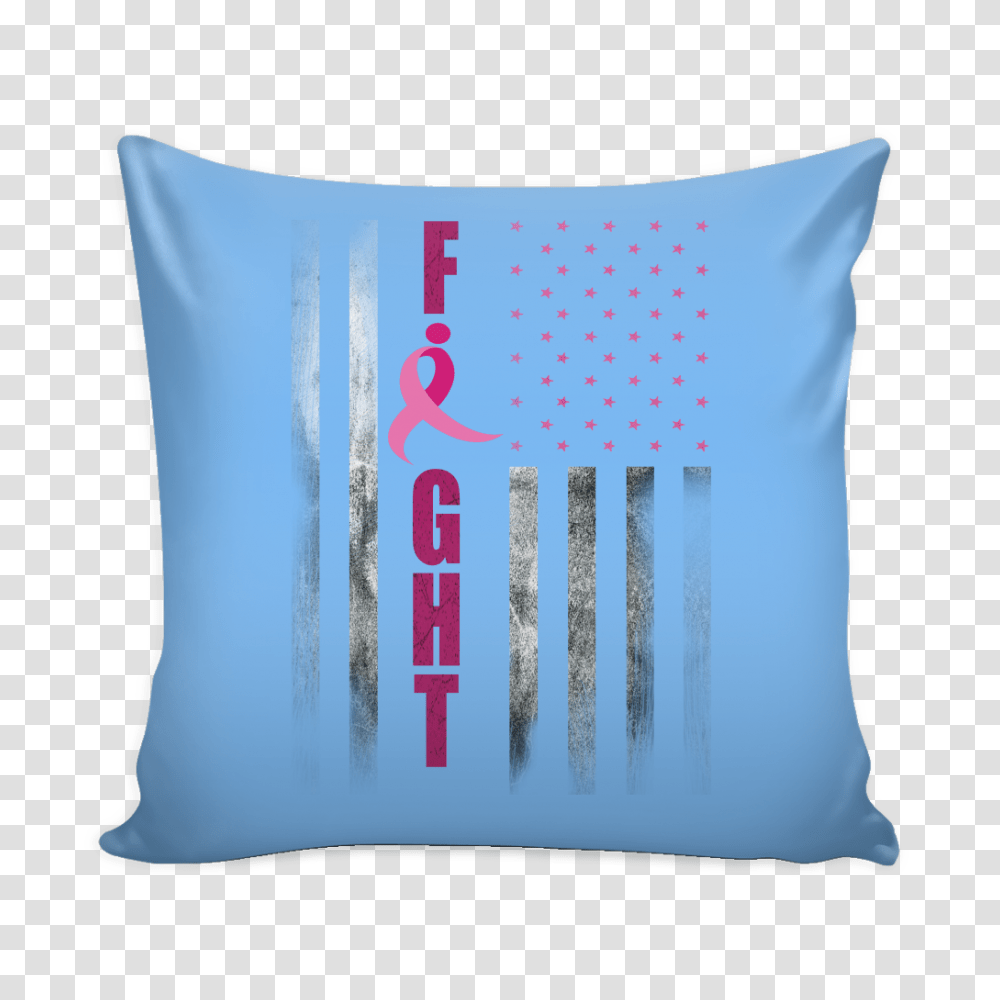 Usa Flag Fight Breast Cancer Awareness Pink Ribbon Decorative, Pillow, Cushion, Diaper, Bottle Transparent Png