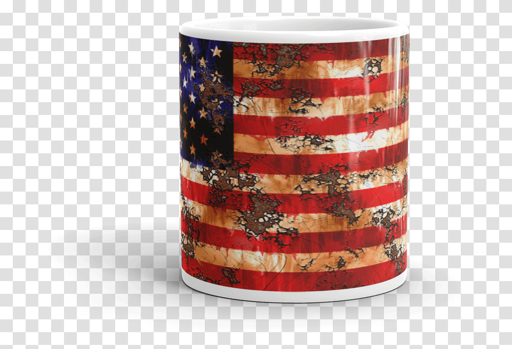 Usa Flag Grunge Coffee Mug Lampshade, Coffee Cup, Tin, Porcelain Transparent Png