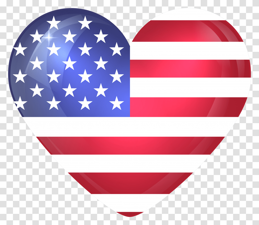 Usa Flag Heart Free Combined American And Canadian Flag, Symbol, Aircraft, Vehicle, Transportation Transparent Png