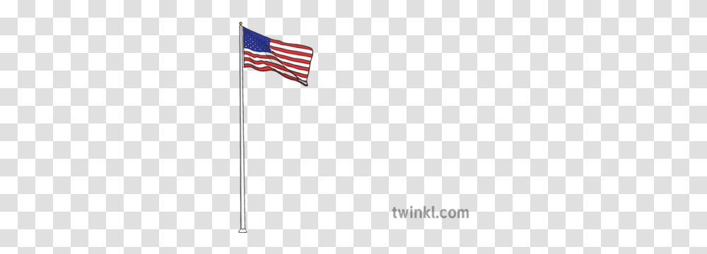 Usa Flag Pole Illustration Black And White Water Boatman, Symbol, American Flag,  Transparent Png