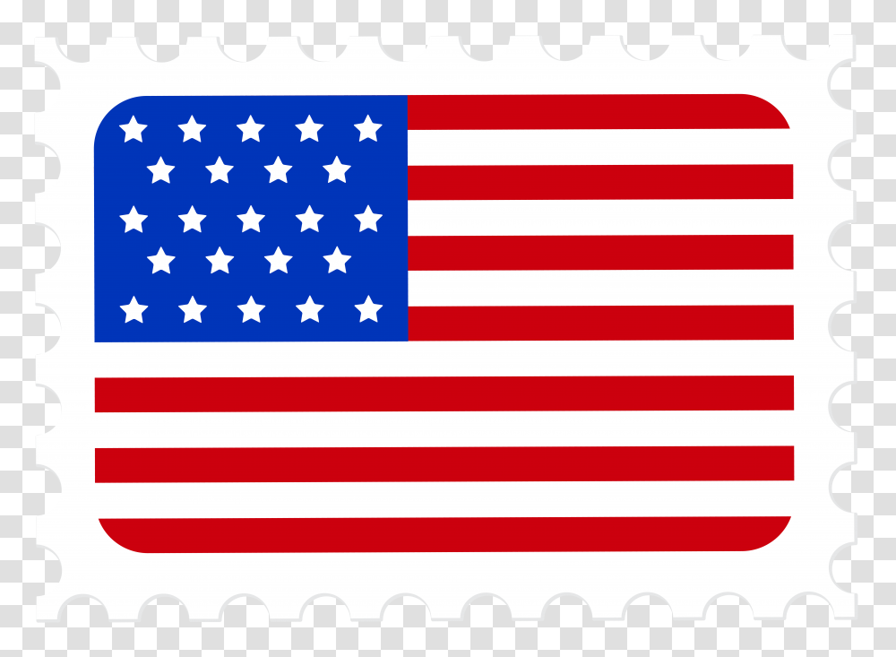 Usa Flag Postage Stamp Clip Art, American Flag Transparent Png