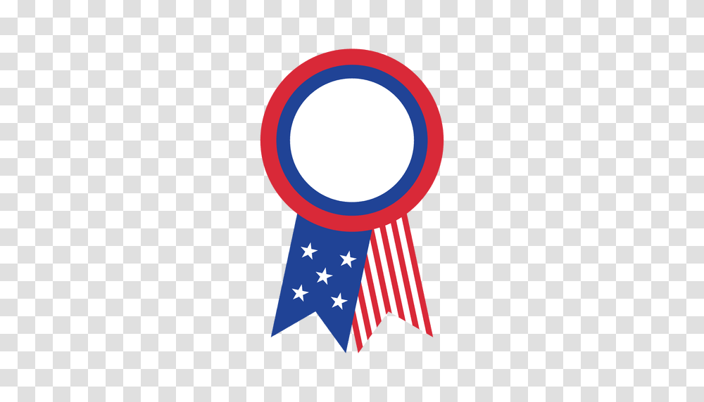 Usa Flag Ribbon Badge, Logo, Trademark, Gold Transparent Png