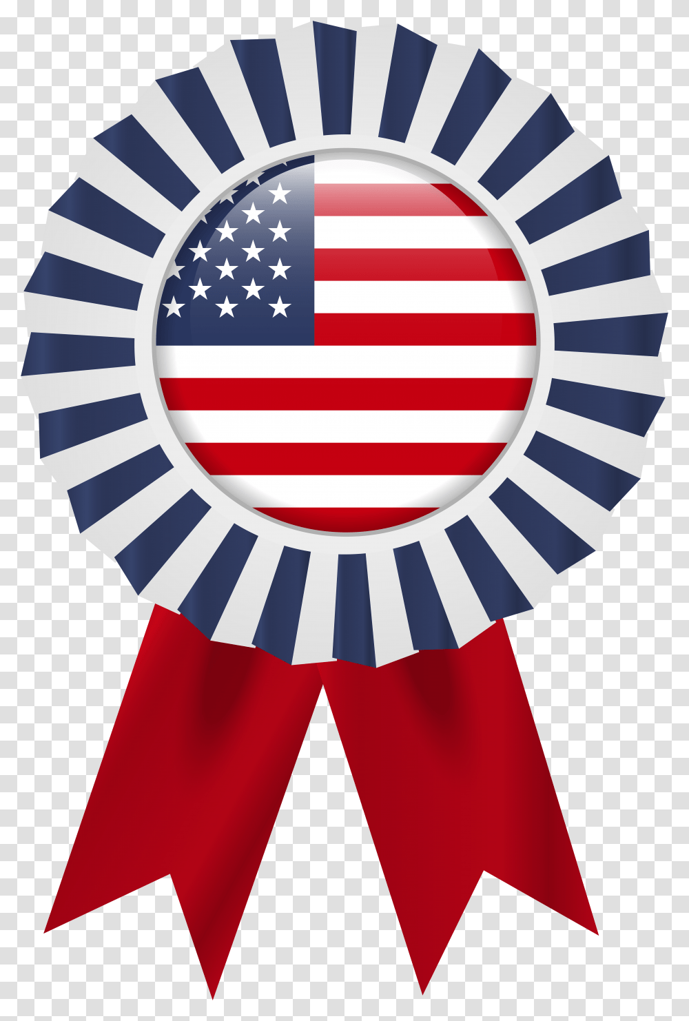 Usa Flag Rosette Clip Art Image Gallery Yopriceville Ribbon Banner Badge, Logo, Trademark, American Flag Transparent Png