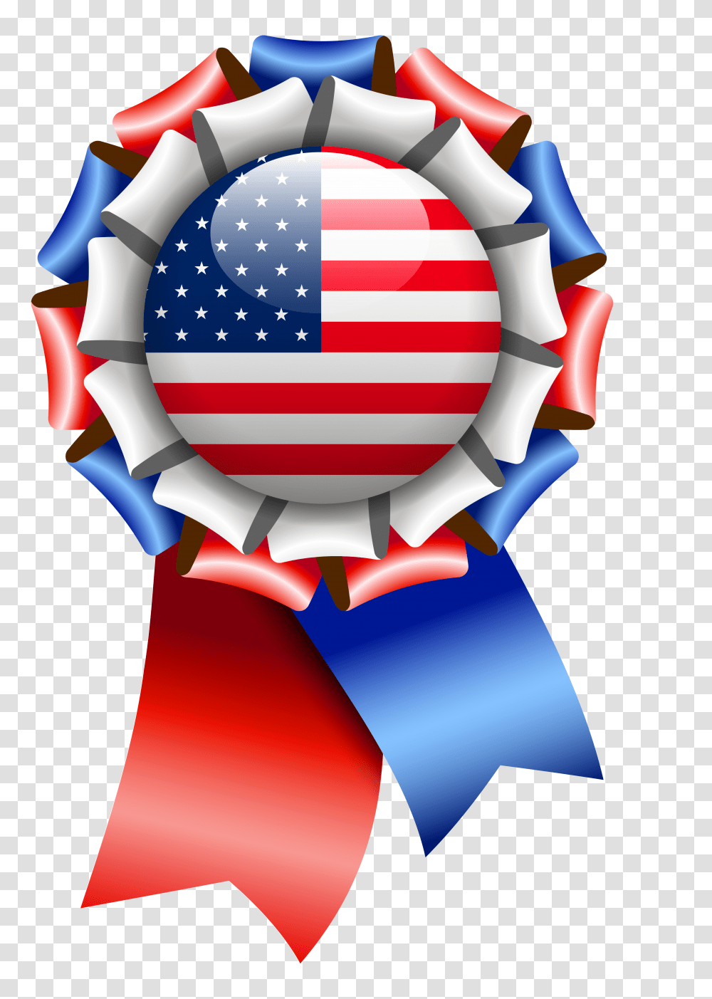 Usa Flag Rosette Ribbon Clipart, Life Buoy, American Flag Transparent Png