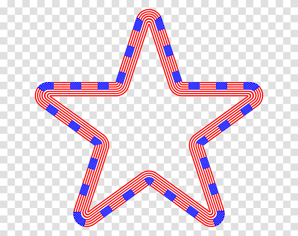 Usa Flag Star Variation Prominent Icon, Star Symbol, Light, Neon Transparent Png
