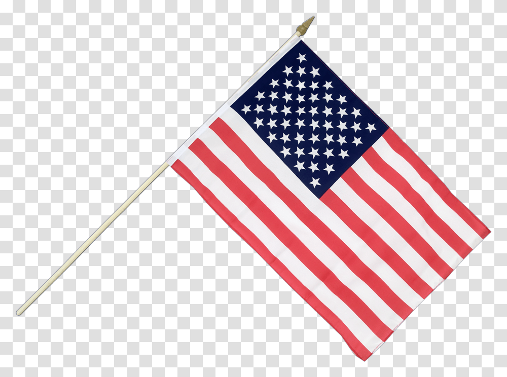 Usa Flag Waving Hand Held Flag, American Flag, Tabletop, Furniture Transparent Png