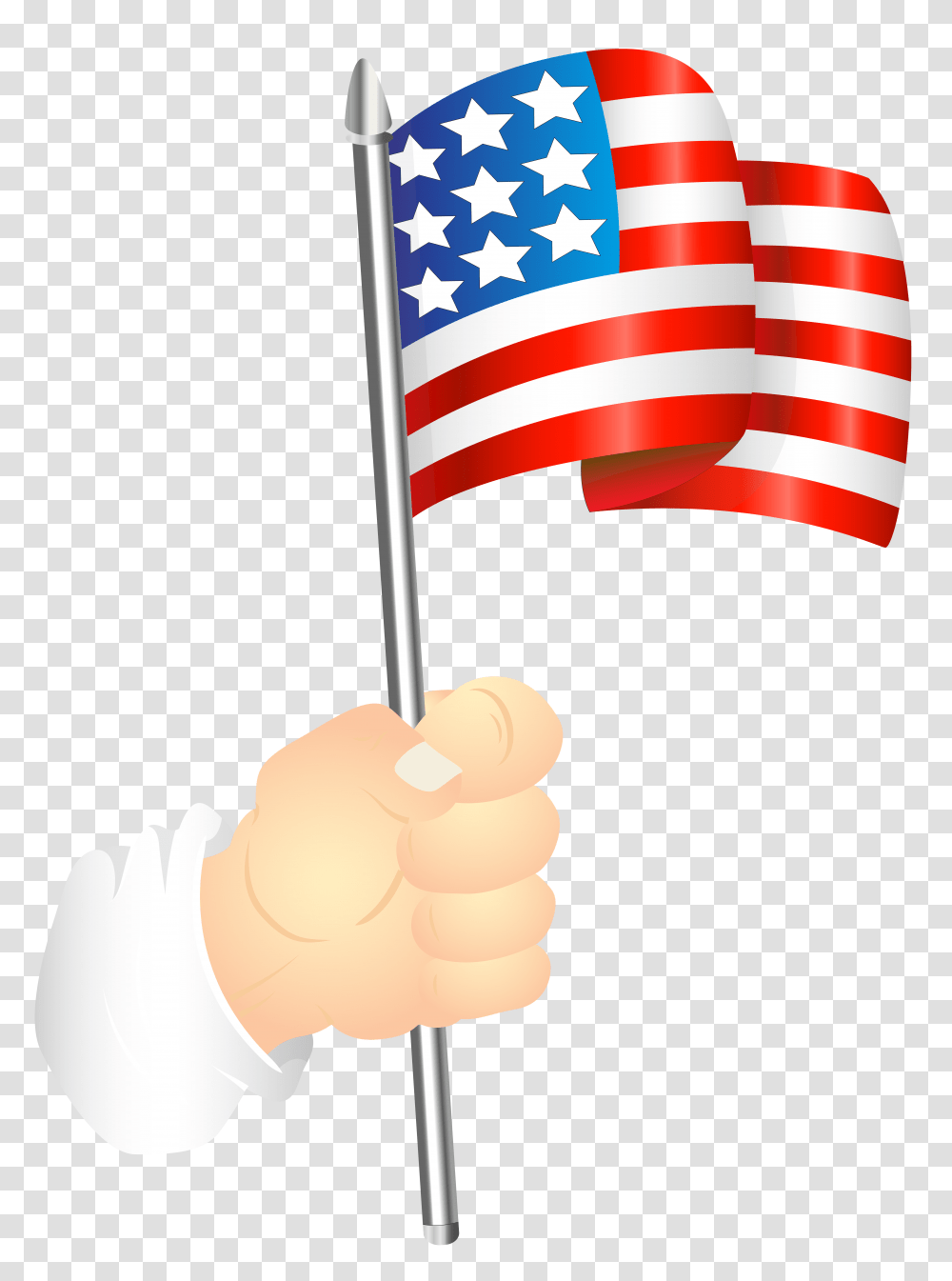 Usa Flags Clip Art, American Flag, Hand Transparent Png