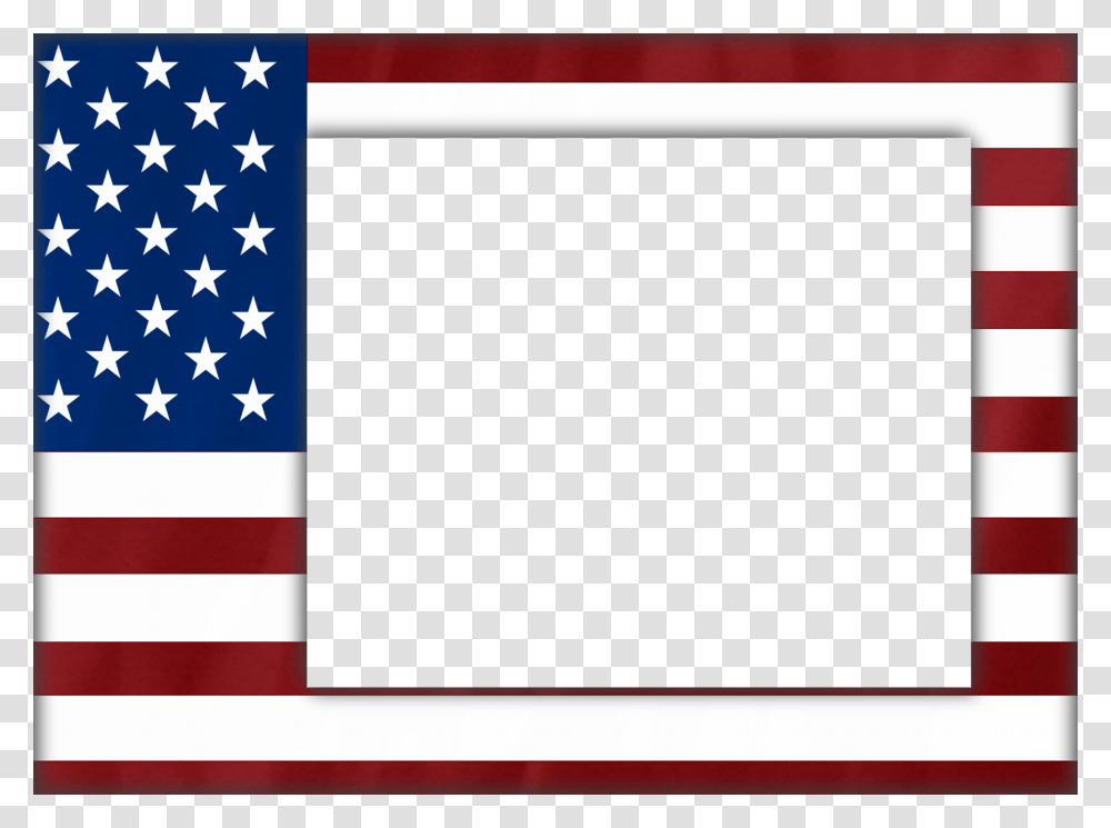 Usa Frame, Flag, American Flag, White Board Transparent Png